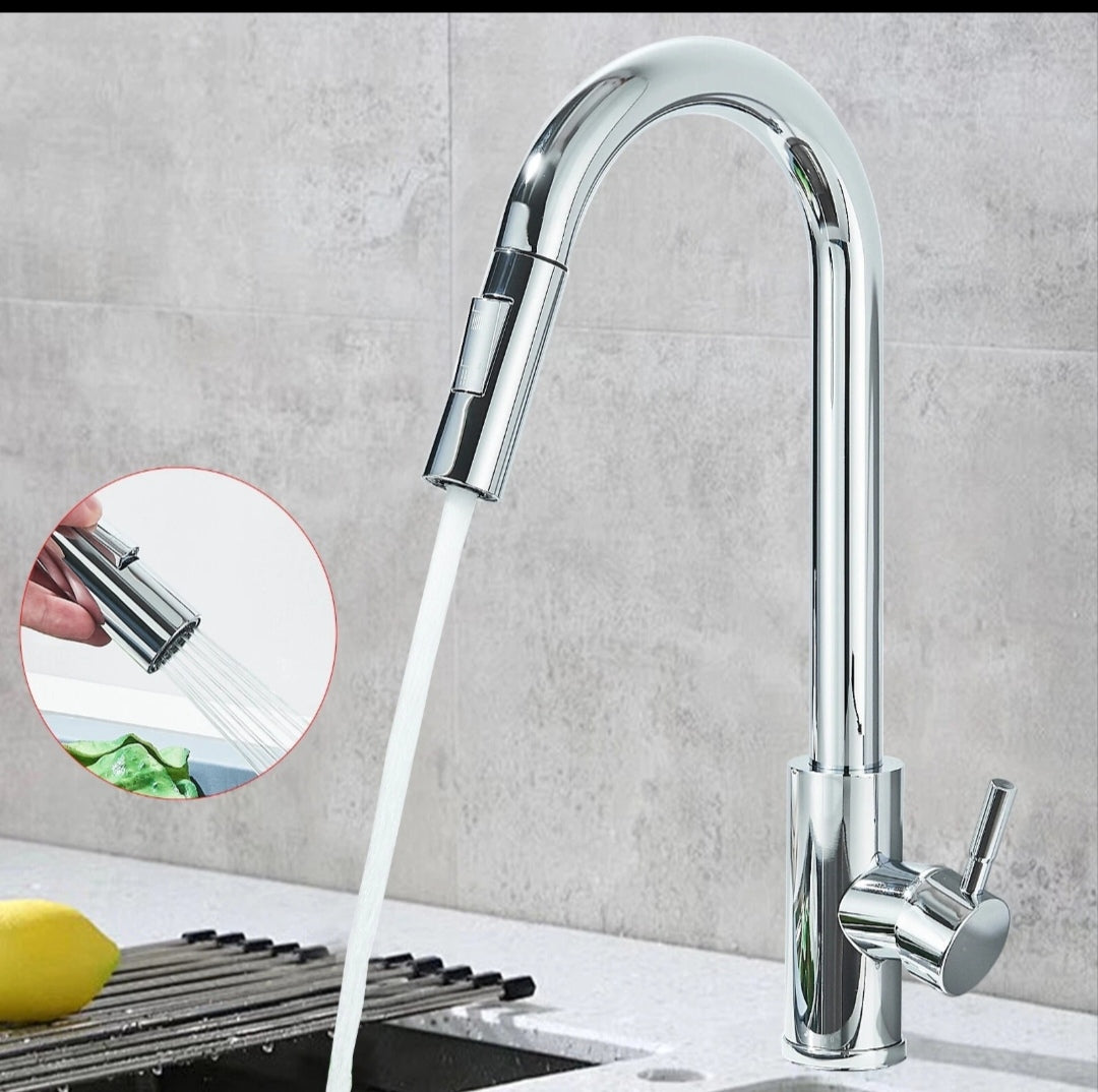 Wasserhahn Küchenarmartur Mischbatterie Brause Chrome Design