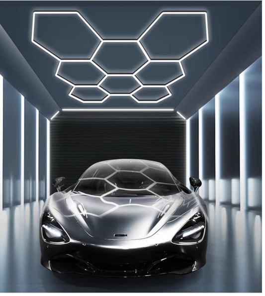 Hexagon Garagenlicht Werkstattlampe Showroom 8er