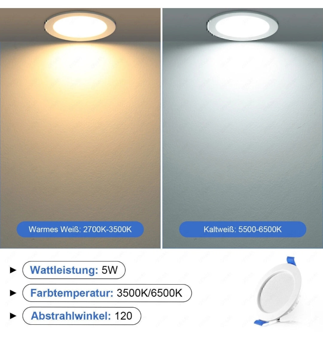 Led Einbau Spots Strahler 20St Kaltweiss