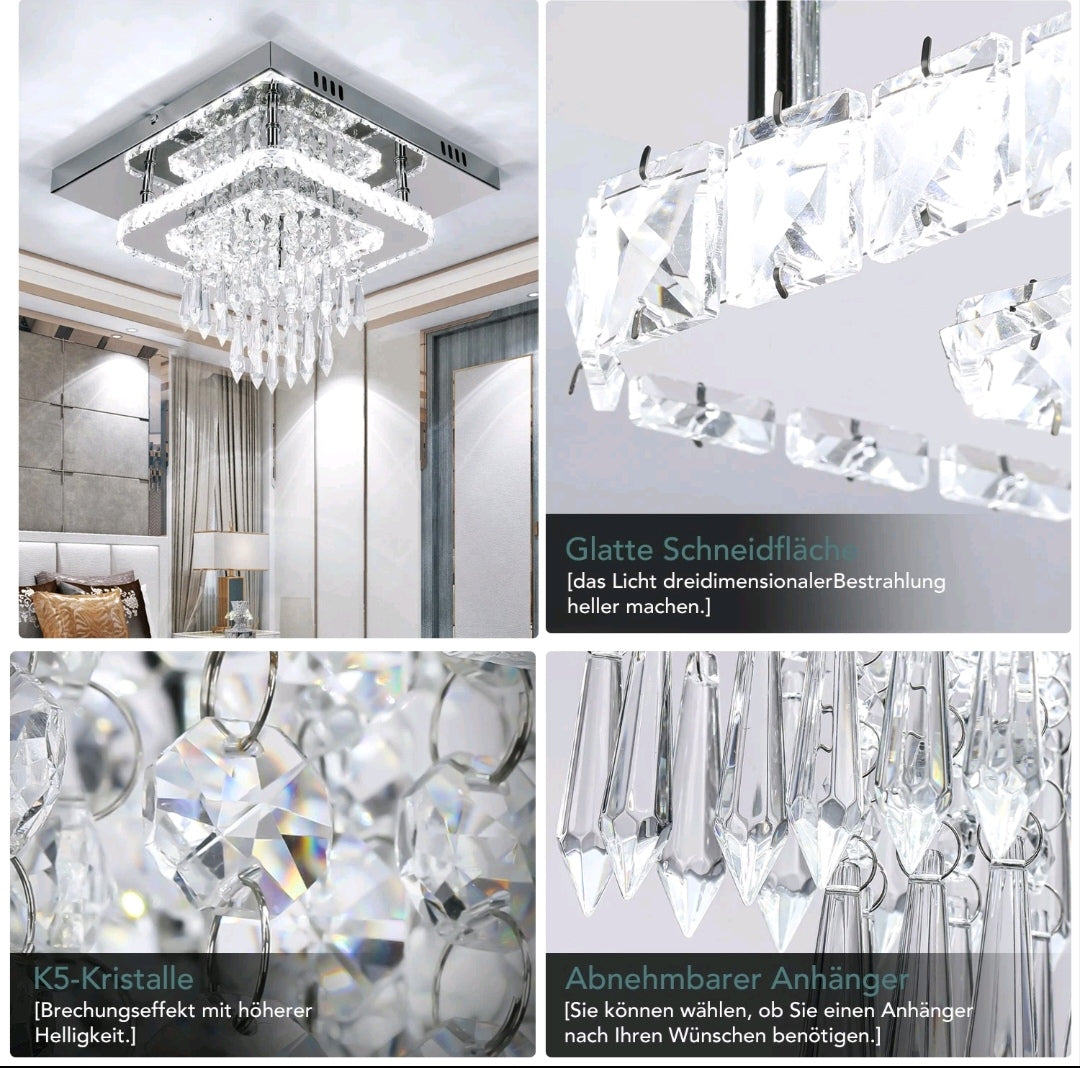 LED Kristall Kronleuchter Deckenlampe Deckenleuchte
