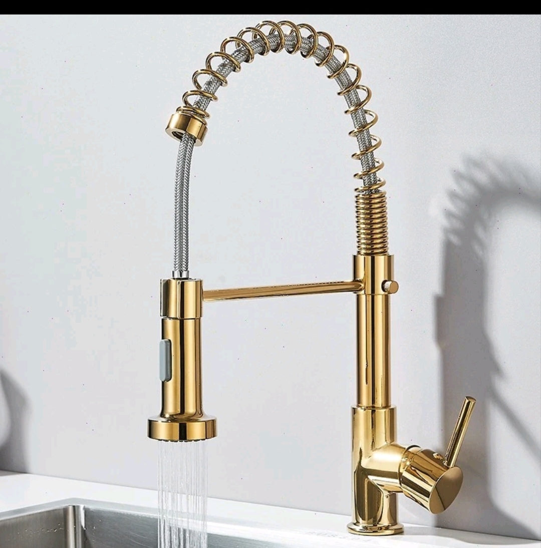 Küchenarmartur Mischbatterie Wasserhahn Gold Design