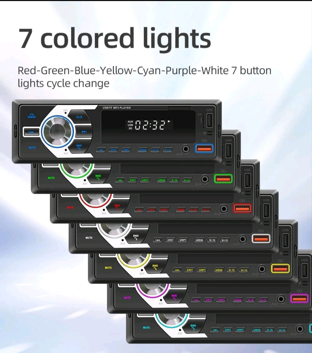 Autoradio Bluetooth Freisprechen Universal Din1 USB Aux SD