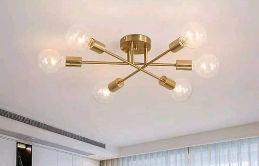 Deckenlampe Deckenleuchte Kronleuchter Gold Design