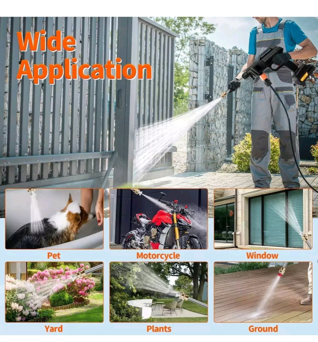 Akku Hochdruckreinger Druckreiniger mit 2 Akkus