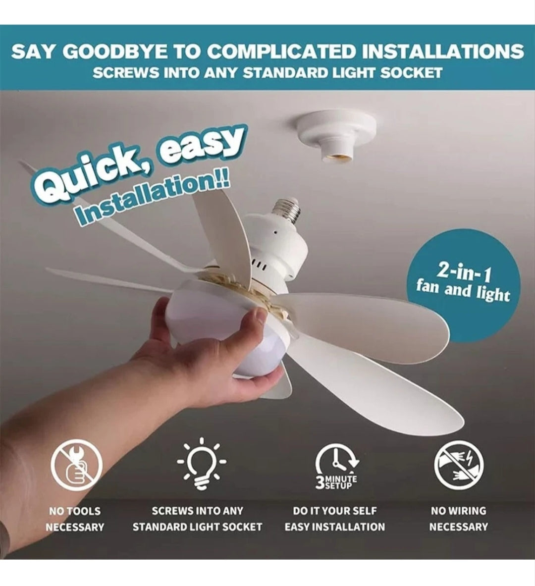 Deckenventilator Deckenleuchte Ventilator Dimmbar