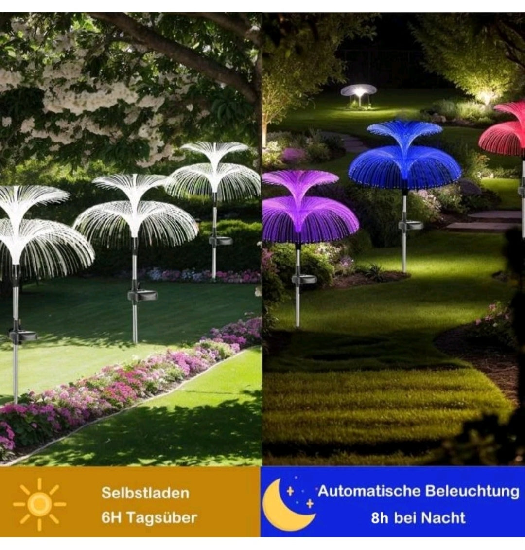 Solarleuchten Solarlampen 4 Stück Jellyfish Quale
