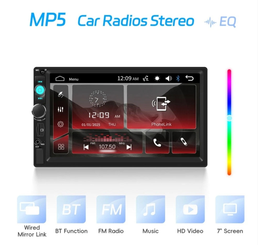 Autoradio Bluetooth Doppel Din2 Touchscreen 7 Zoll