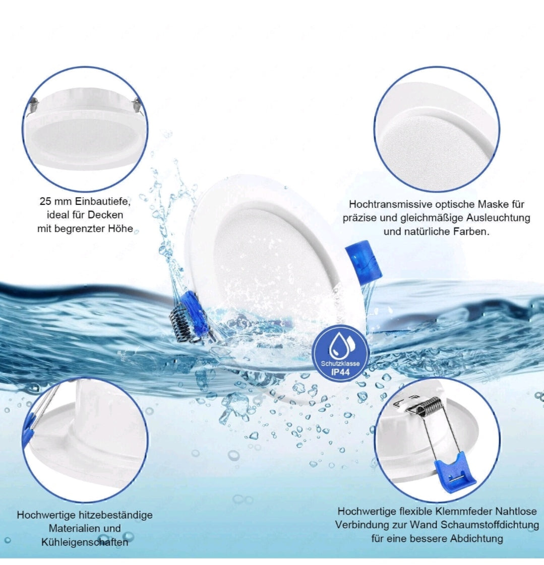 Led Einbau Spots Strahler 20St Kaltweiss