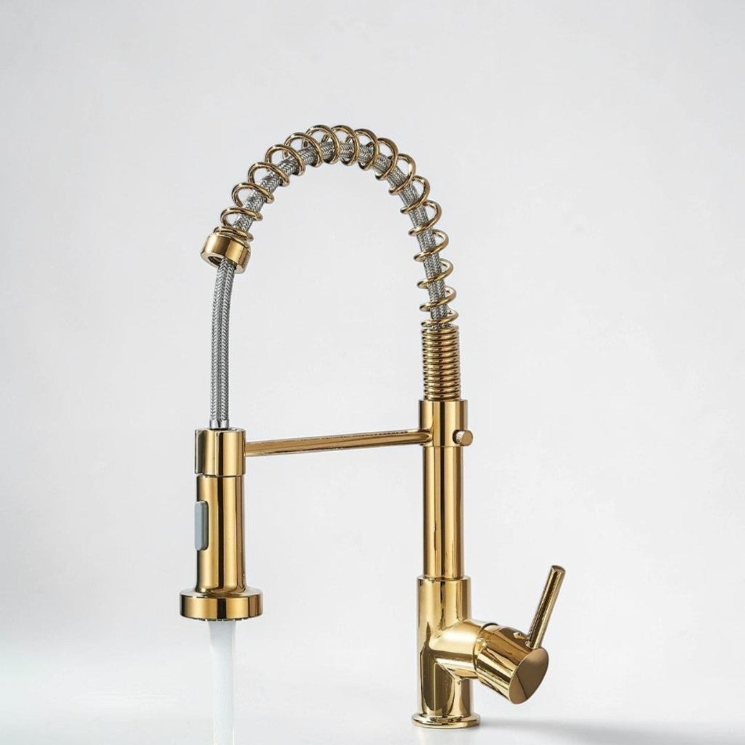 Küchenarmartur Mischbatterie Wasserhahn Gold Design
