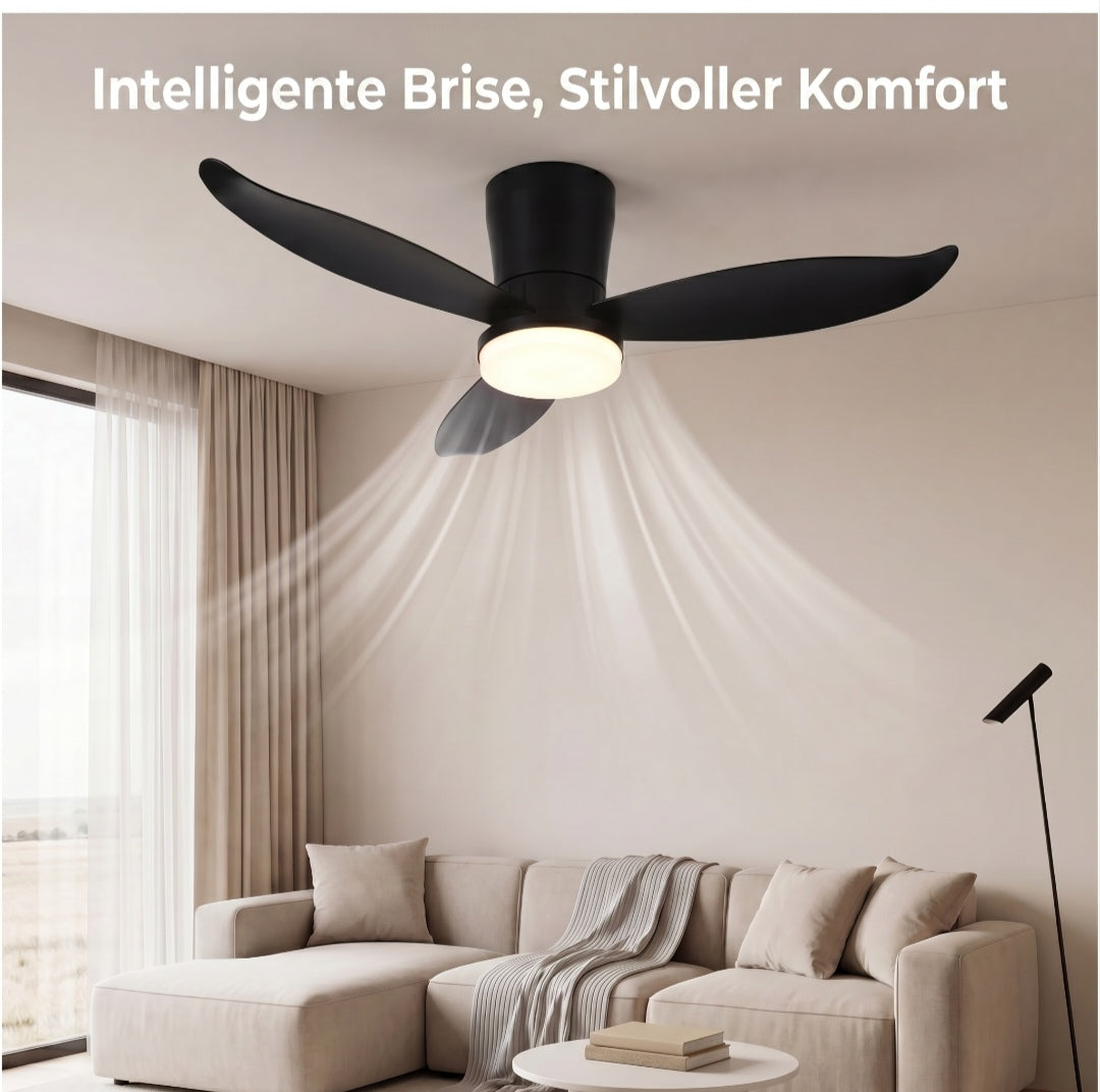Deckenlampe Deckenventilator Ventilator 95cm App Fernbedienung