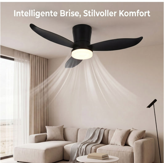 Deckenlampe Deckenventilator Ventilator 95cm App Fernbedienung