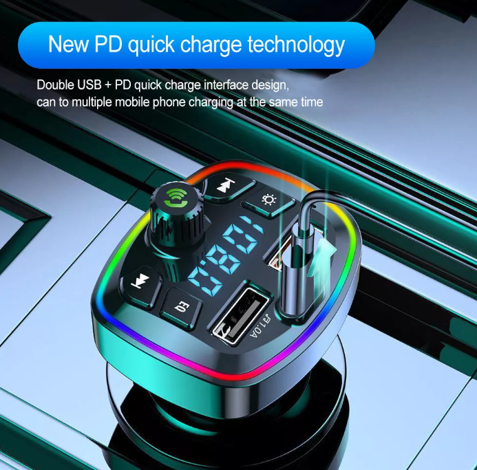 Auto PKW Bluetooth FM Transmitter USB Ladegerät
