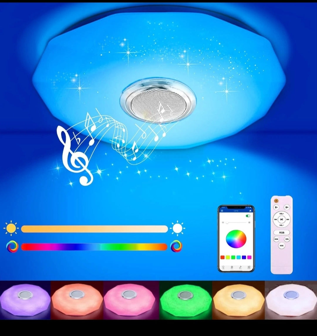 LED Deckenlampe Deckenleuchte Bluetooth Lautsprecher Rgb
