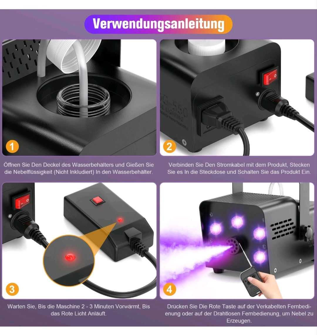 Bühnenlicht Nebelmaschine Disco Party Licht