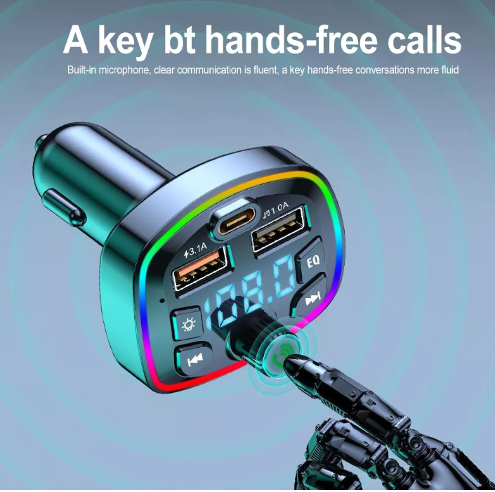 Auto PKW Bluetooth FM Transmitter USB Ladegerät