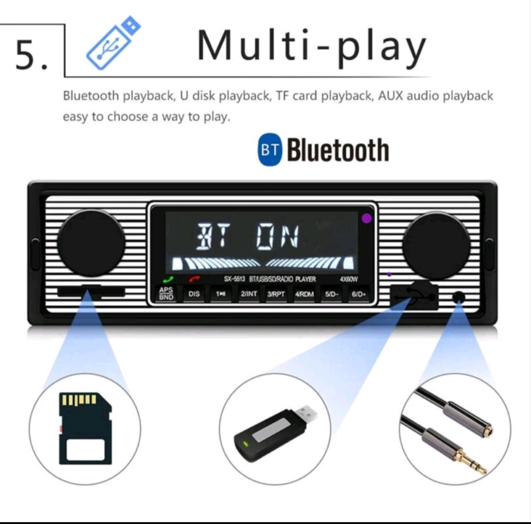 Autoradio Bluetooth Oldtimer Yountimer US Cars DIN 1 Norm