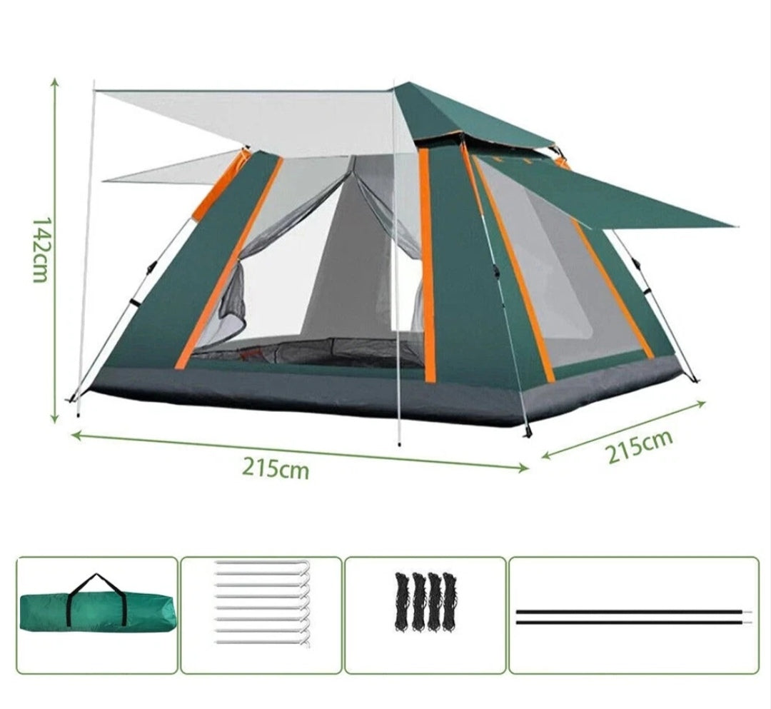 Campingzelt Pop Up Zelt Wurfzelt Wasserfest 3-4 Personen