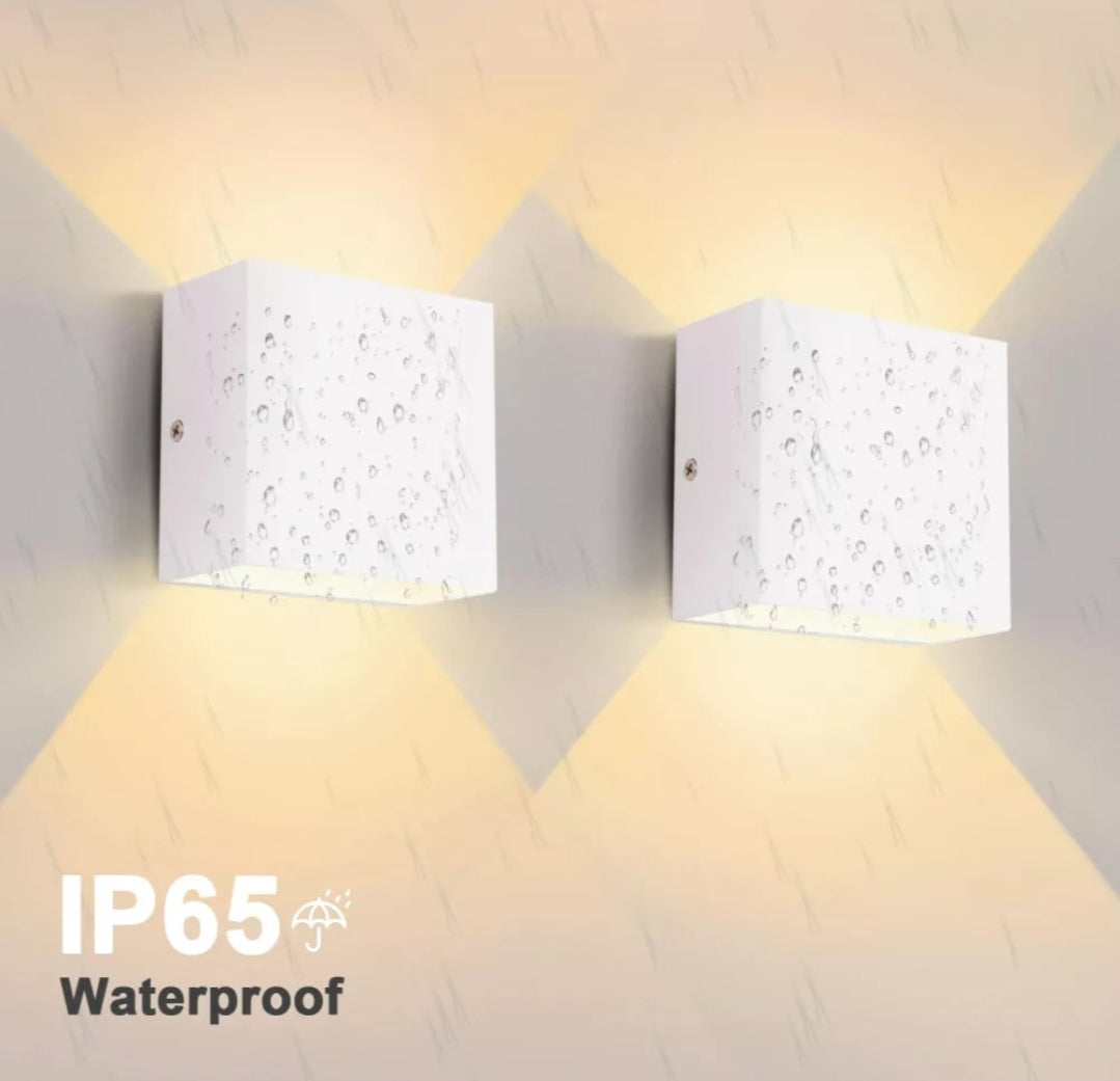 Led Wandleuchte Wandlampe innen Aussen Warmweiß 2 Stück