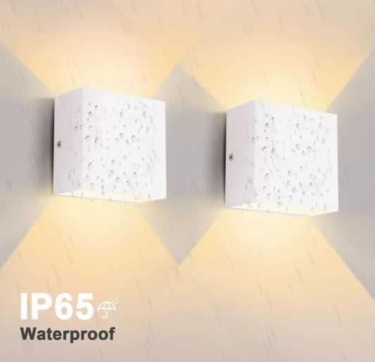 Led Wandleuchte Wandlampe innen Aussen Warmweiß 2 Stück