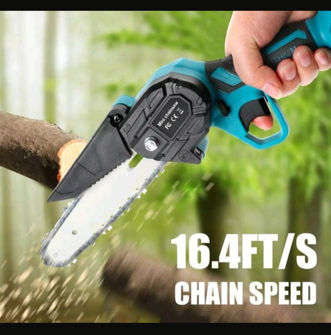 Akku Kettensäge Gartensäge mit 2 Akkus Motorsäge