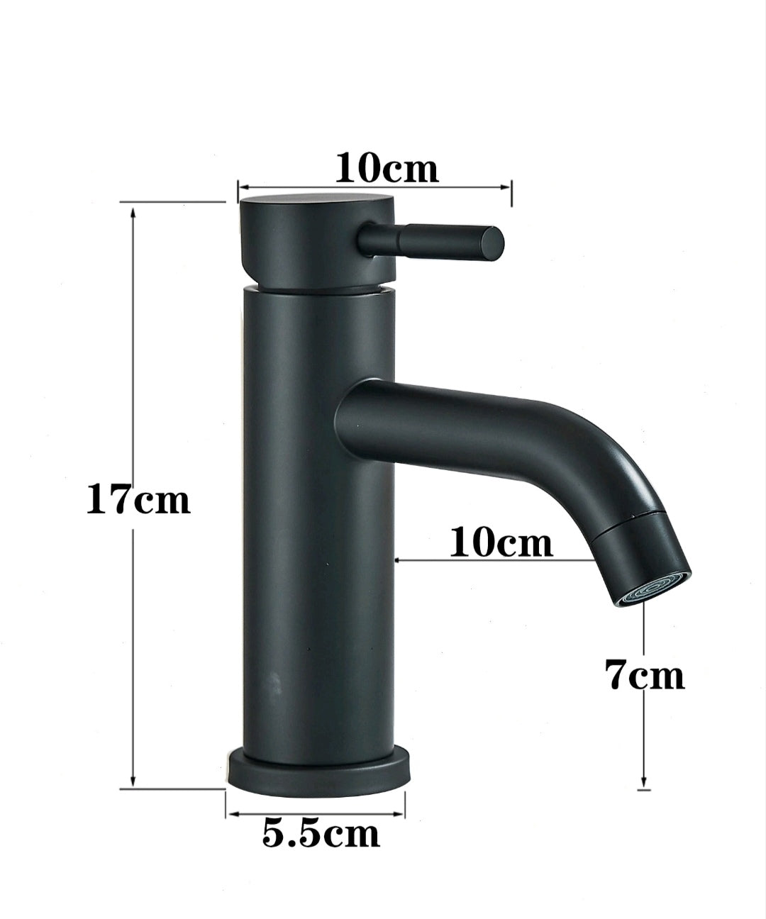 Bad Waschbecken Wasserhahn Armatur Edelstahl Schwarz Neu