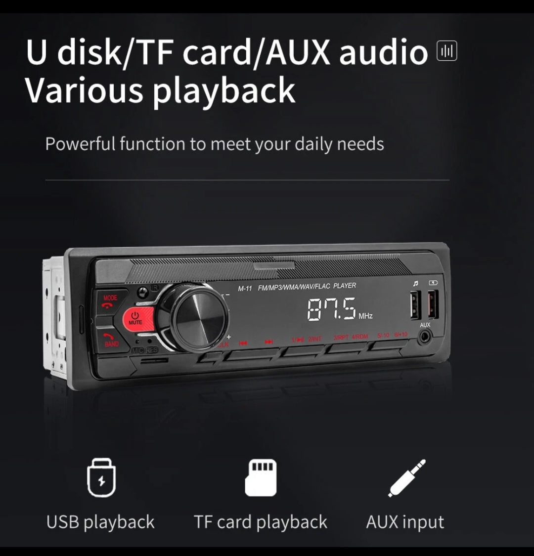 Autoradio Bluetooth Freisprechen Universal Din1 USB Aux SD