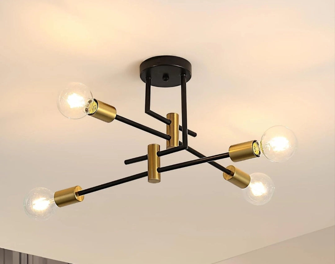 Deckenlampe Deckenleuchte Kronleuchter Gold Design