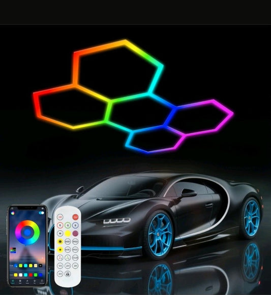 Hexagon Garagenlicht Werkstattlampe Showroom Rgb