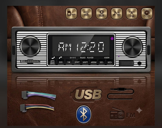 Autoradio Bluetooth Freisprechen Yountimer Oldtimer US Cars DIN 01