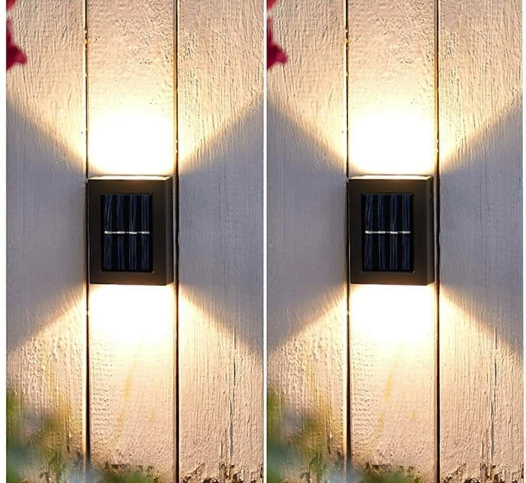 Solar Wandleuchten Wandlampen 2 Stück