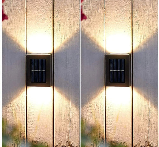 Solar Wandleuchten Wandlampen 2 Stück