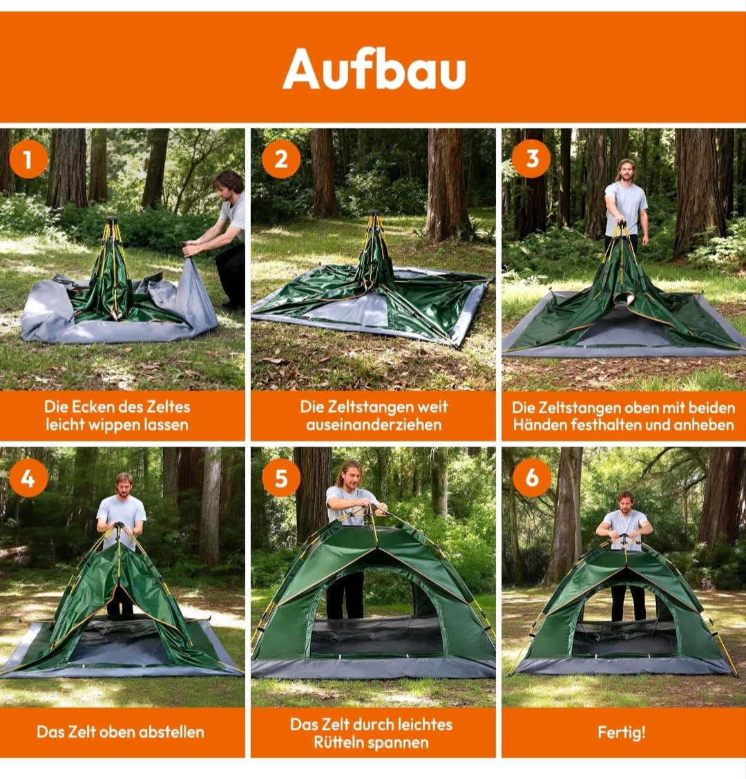 Campingzelt Pop Up Zelt Wurfzelt Wasserfest