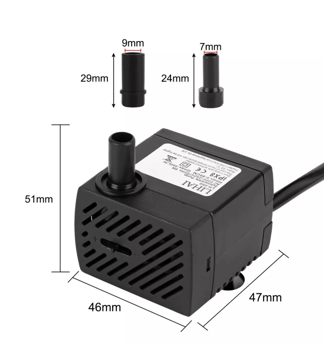 Teichpumpe Brunnenpumpe Gartenpumpe Aquarium mit Led