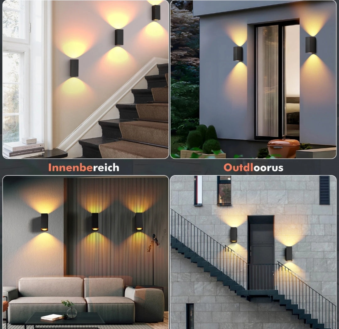 Led Wandleuchten Wandlampen innen Aussen 2 Stück