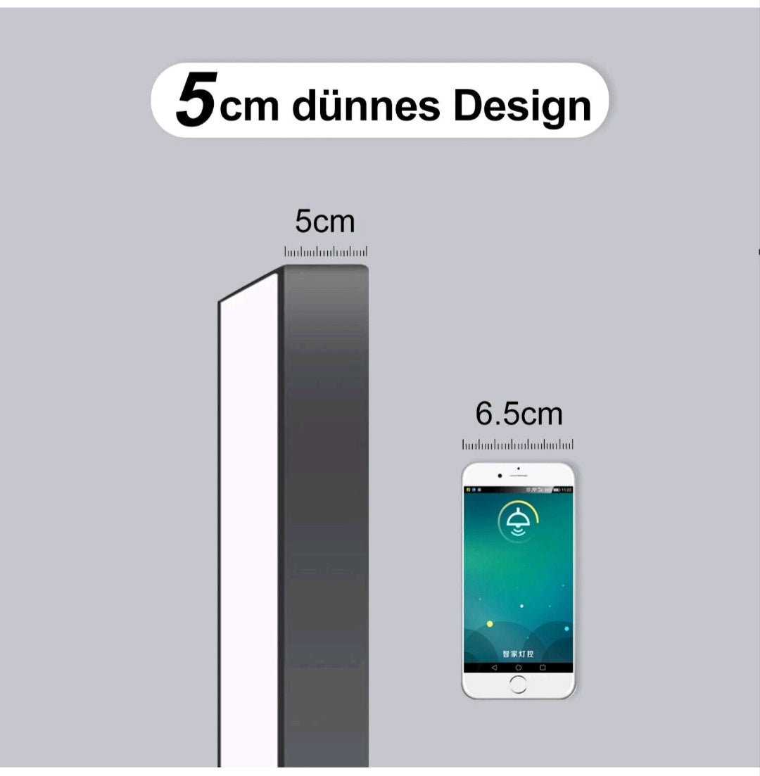 LED Deckenlampe Deckenleuchte Dimmbar Groß Schwarz