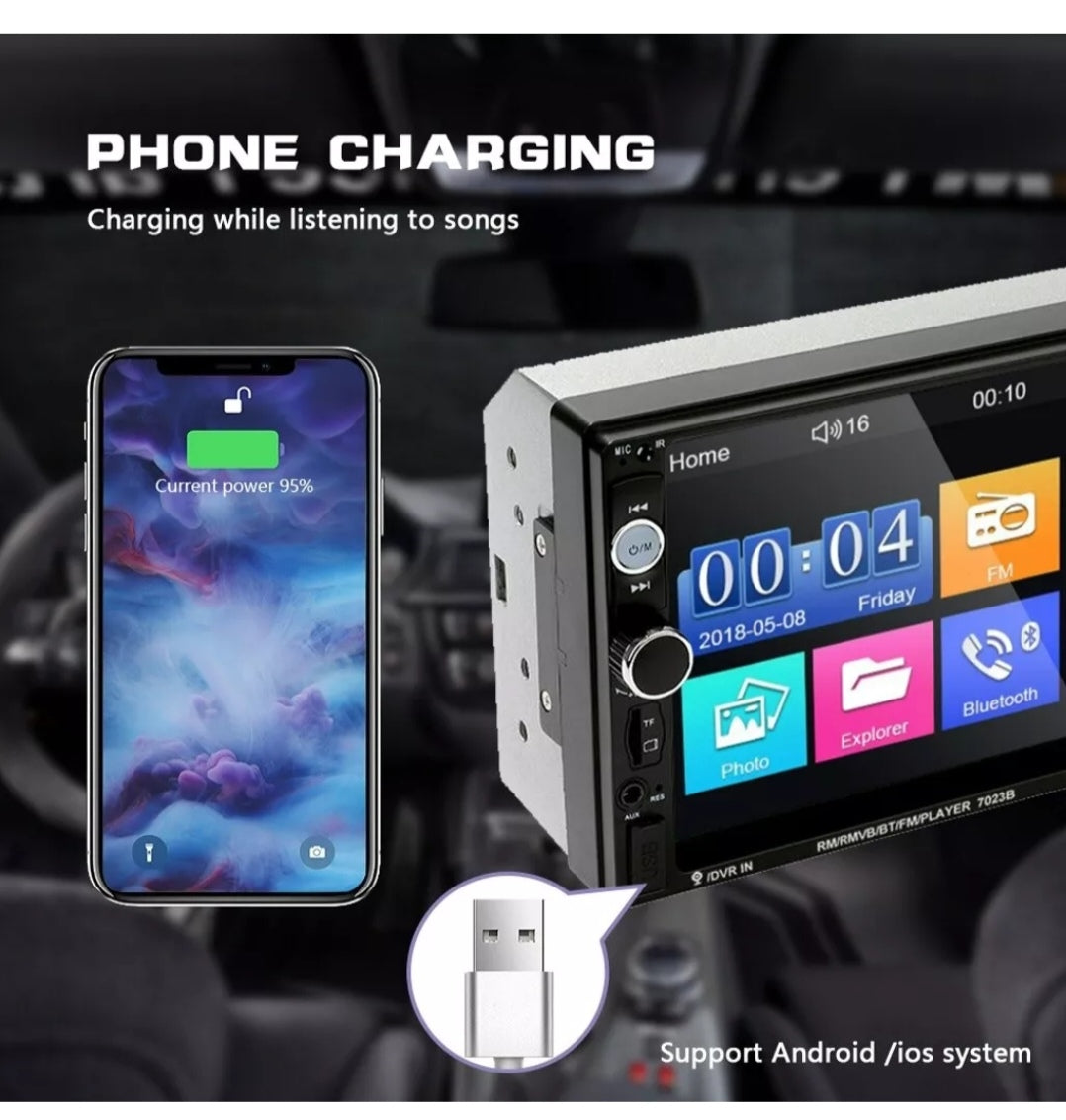 Autoradio Bluetooth Doppel Din2 Touchscreen Rückfahrtkamera