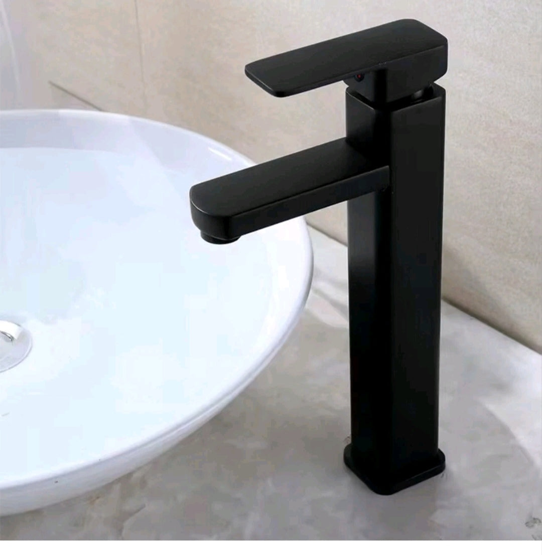 Bad Waschbecken Wasserhahn Armatur Hoch Schwarz