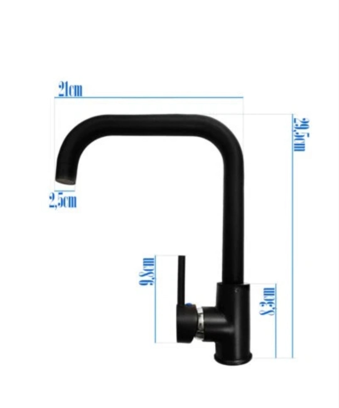 Wasserhahn Küchenarmatur Einhebelmischer Schwarz