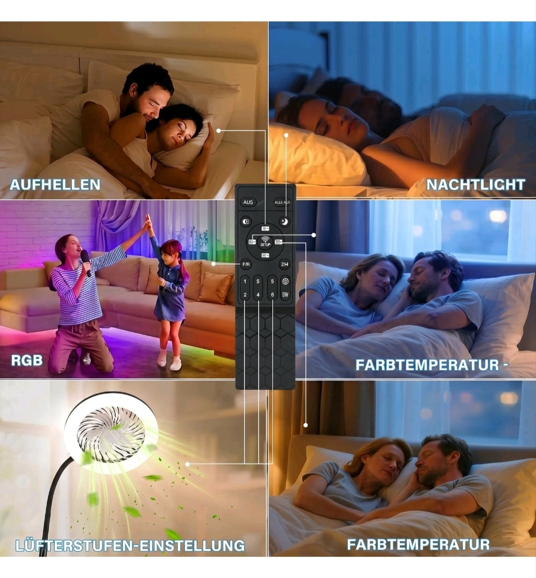 Standventilator Stehlampe Rgb Ventilator