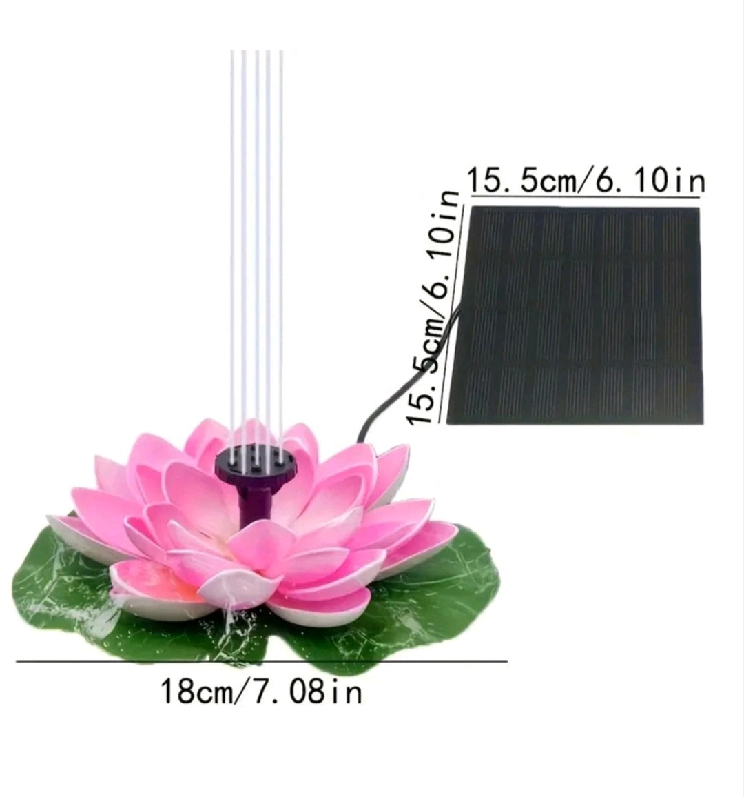 Solar Teichpumpe Brunnenpumpe Gartenpumpe Lotus
