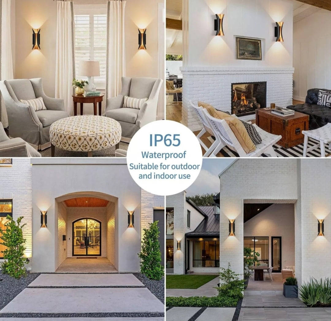 LED Wandleuchten Wandlampen innen Aussen 2 Stück