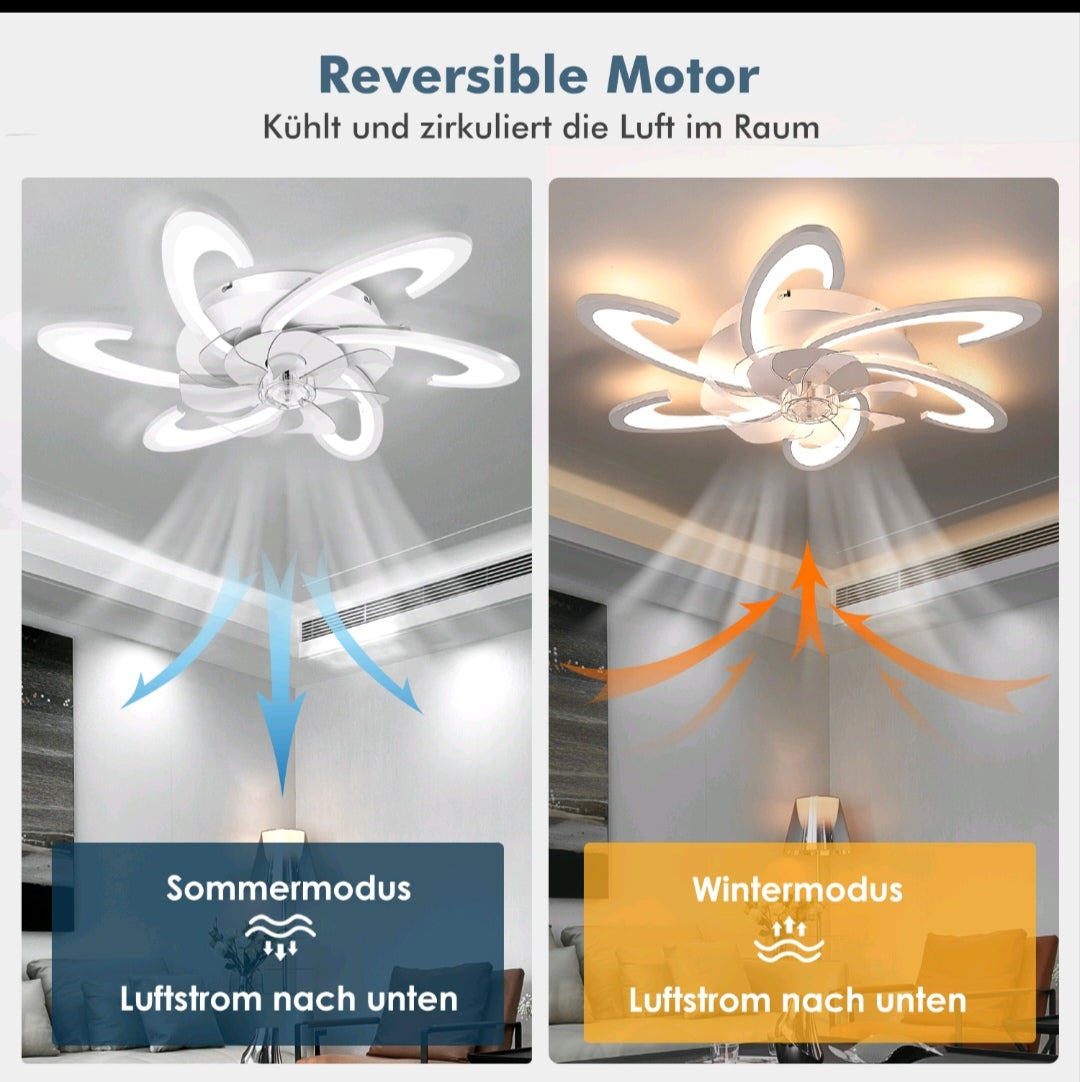 Deckenventilator Deckenleuchte Ventilator Dimmbar Modern