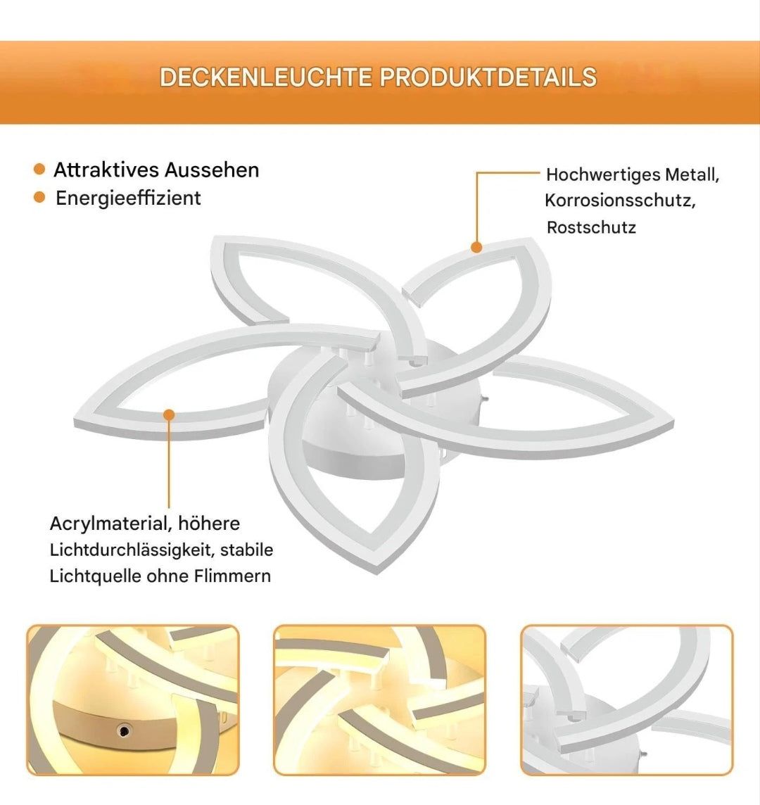LED Deckenlampe Deckenleuchte Dimmbar Modern Neu