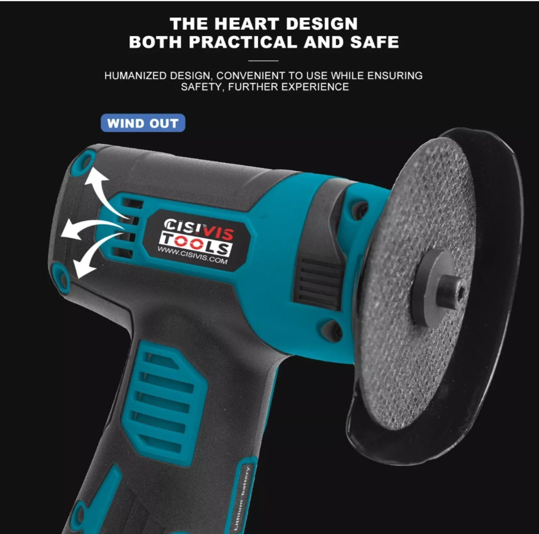 Akku Winkelschleifer Schleifmaschine Flex mit 2 Akkus