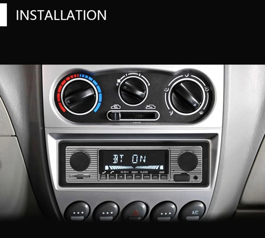 Autoradio Bluetooth Freisprechen Yountimer Oldtimer US Cars DIN 01