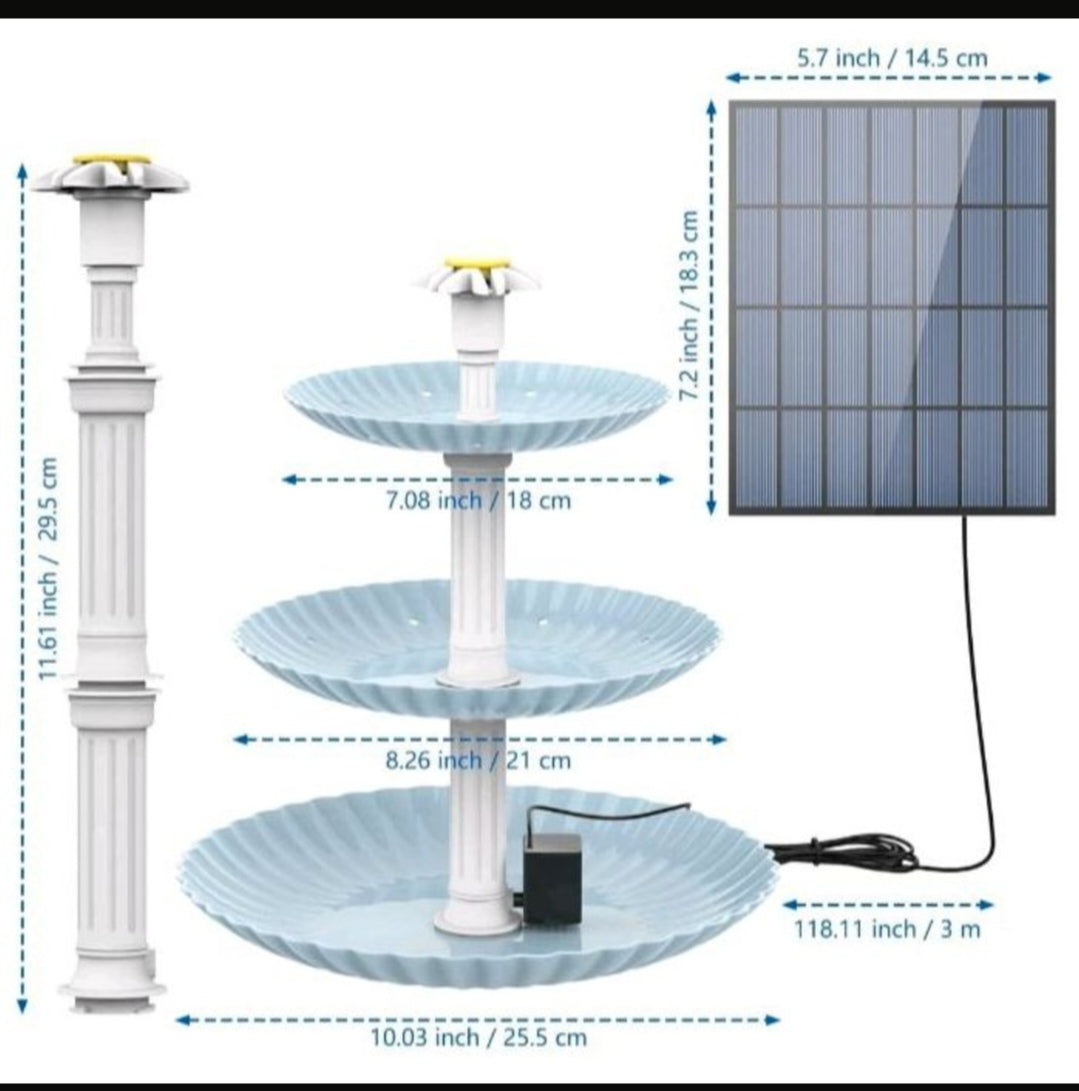 Solar Brunnenpumpe Springbrunnen Vogeltränke Garten Brunnen