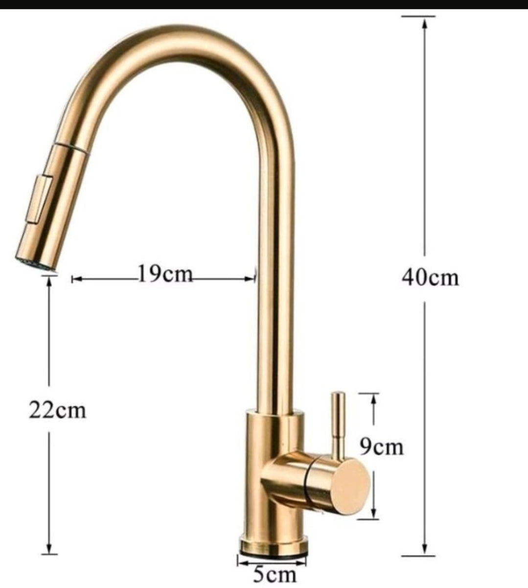 Küchenarmartur Mischbatterie Wasserhahn Brause Gold Design Hochdruck