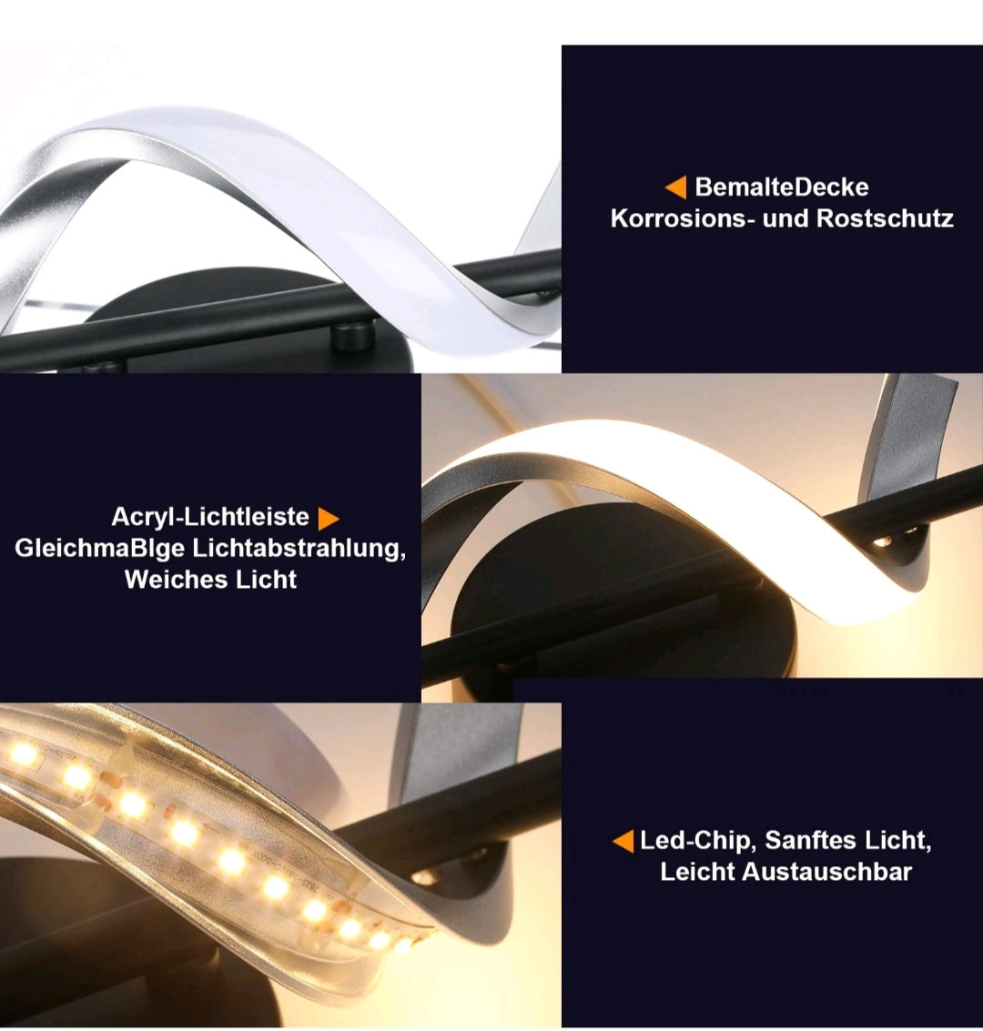 LED Wandleuchte Wandlampe Innenbereich Modern