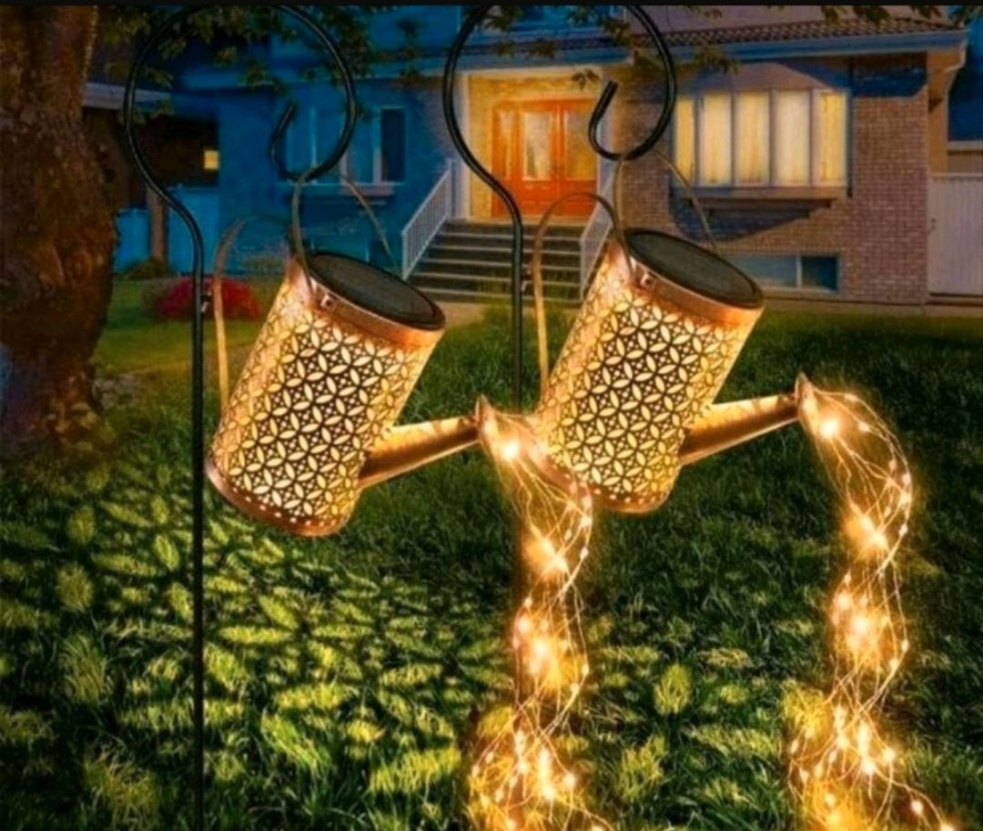 Solar Gießkanne Solarlampe 2 Stück