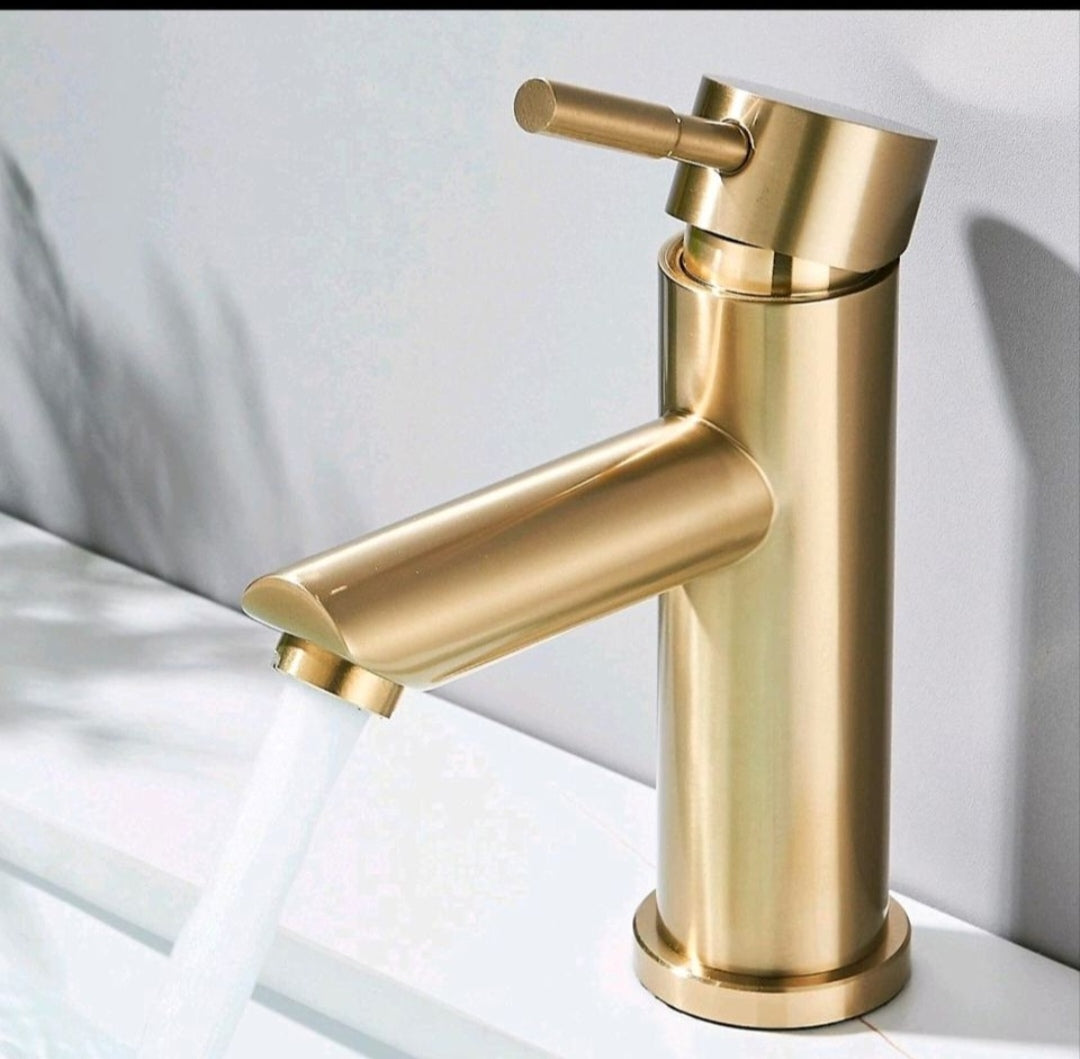 Bad Waschbecken Wasserhahn Armatur Edelstahl Gold Design